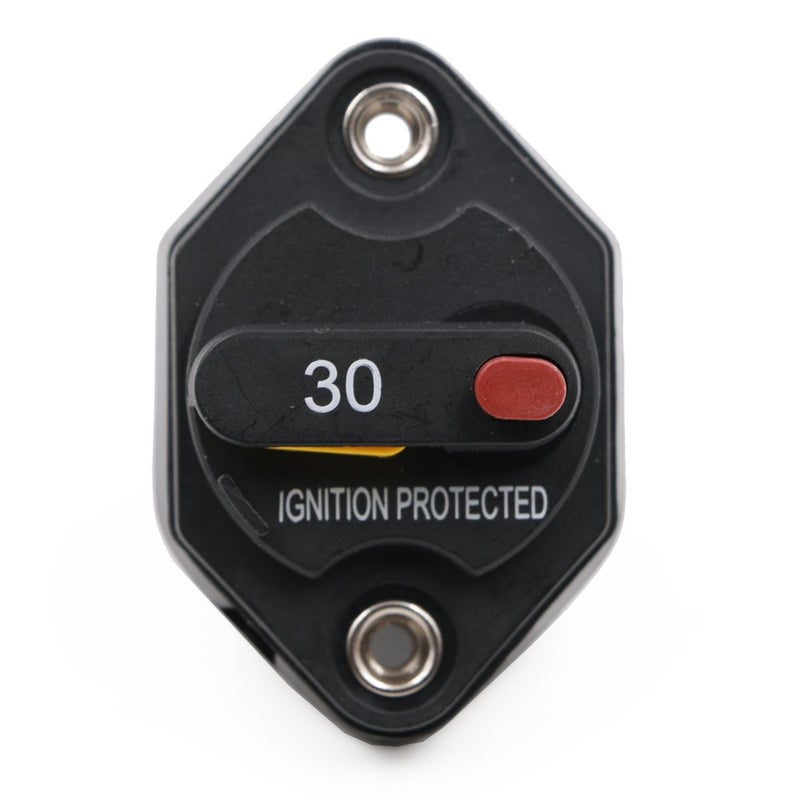 T Tocas 30 Amp Panel Mount Circuit Breaker with Manual Reset Button Switchable for Car Truck RV ATV Marine Trolling Motors Boat Audio System 32V - Image 2